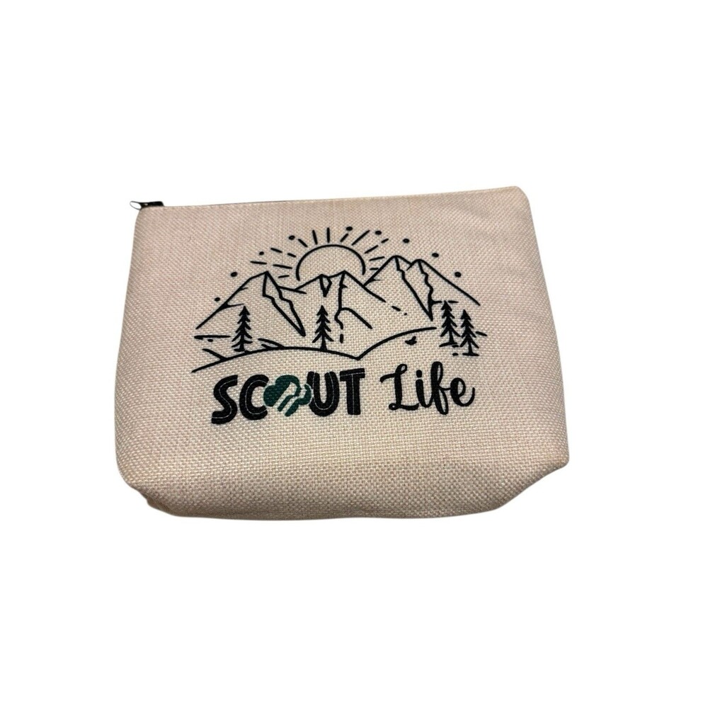 Girl Scouts Scout Life Cosmetics Bag Make Up Bag Zip Top